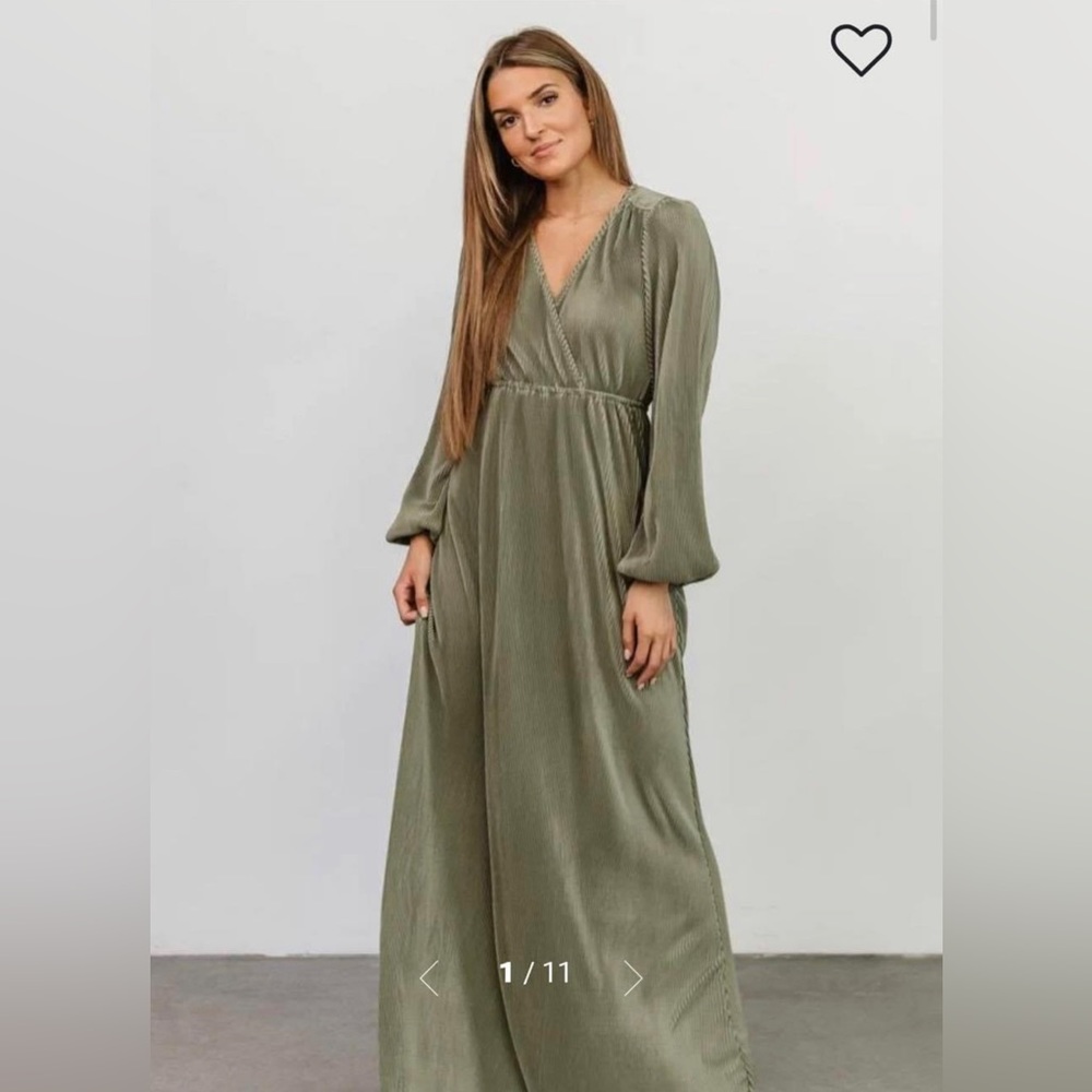 Baltic Born Olive Green empire waist maxi dress
